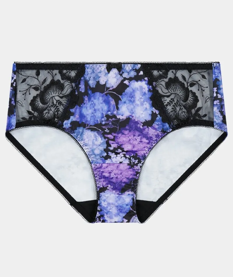 Fayreform Wild Violet Full Brief - Blue Hydrangea Print