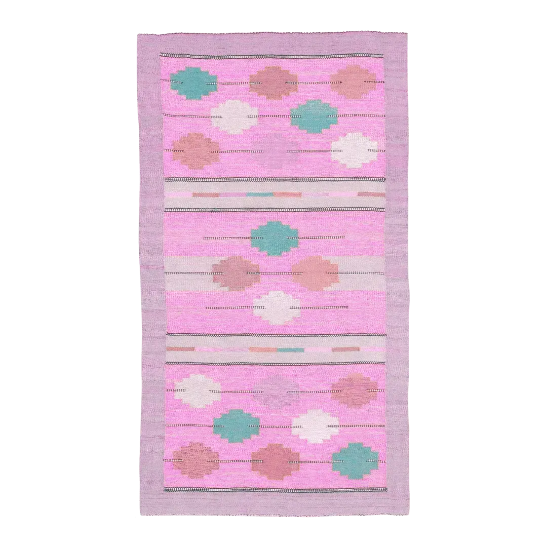 Fez Flair Dhurrie Cotton Rug - Pink