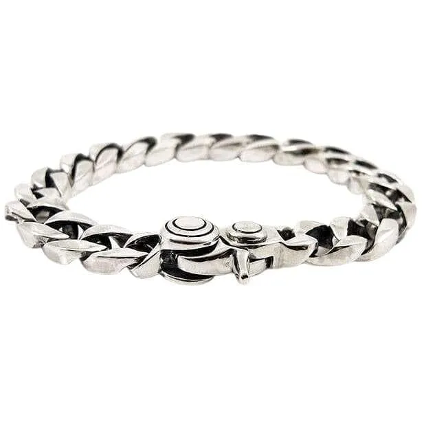 Figaro Link Chain Sterling Silver Bracelet