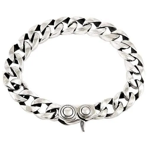 Figaro Link Chain Sterling Silver Bracelet