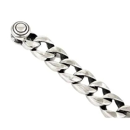 Figaro Link Chain Sterling Silver Bracelet