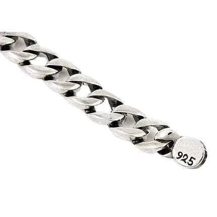 Figaro Link Chain Sterling Silver Bracelet