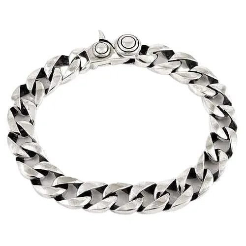 Figaro Link Chain Sterling Silver Bracelet
