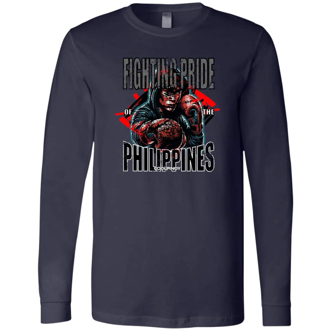 Fighting Pride Of The Philippines Boxing Unisex Jersey Long Sleeve T-Shirt