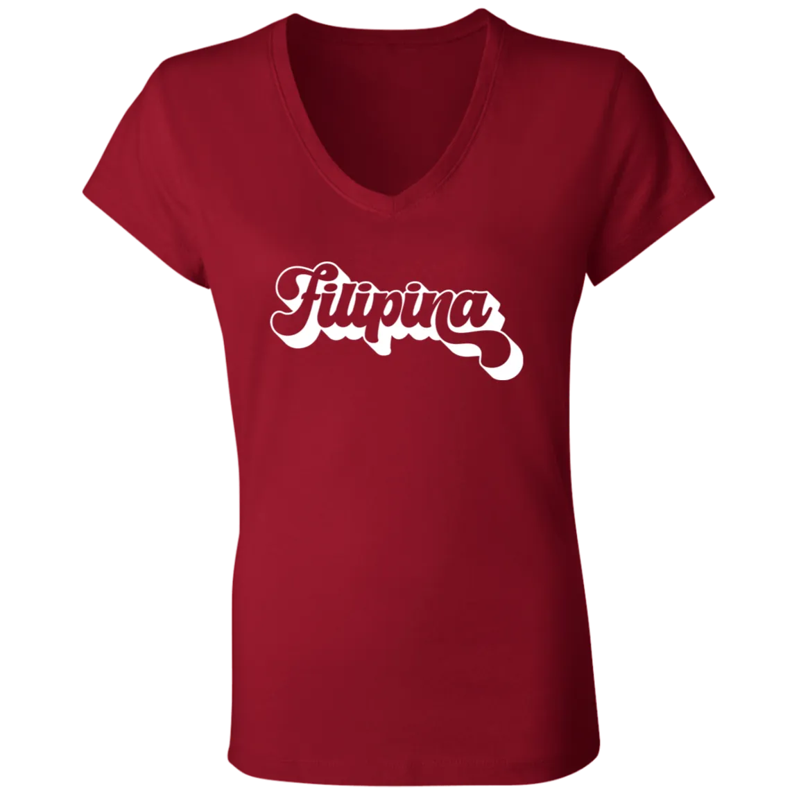 Filipina Chunky Ladies' Jersey V-Neck T-Shirt