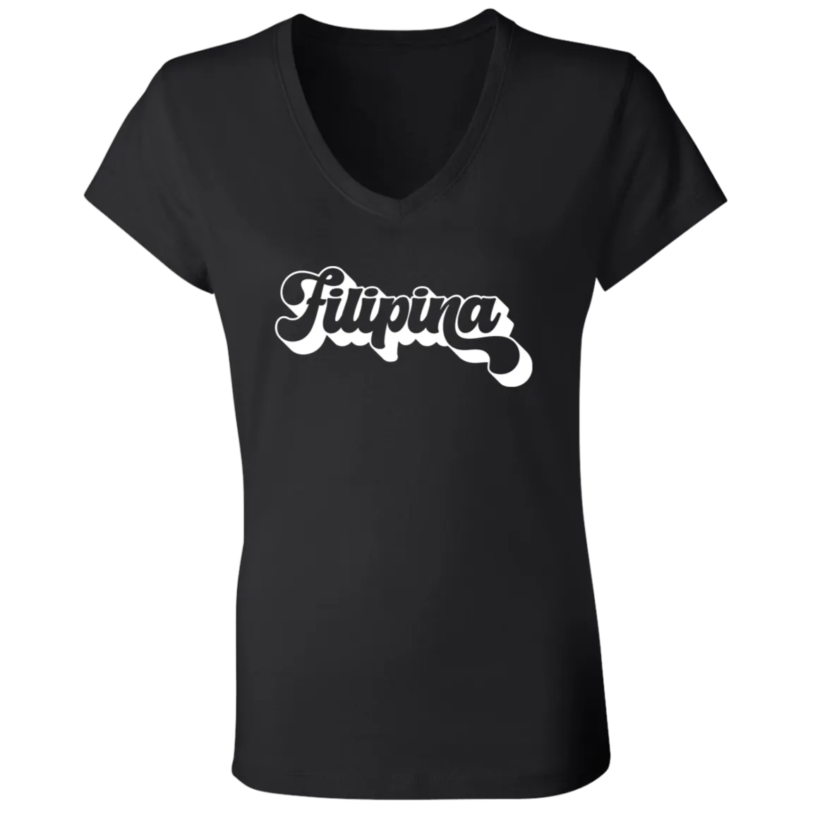 Filipina Chunky Ladies' Jersey V-Neck T-Shirt