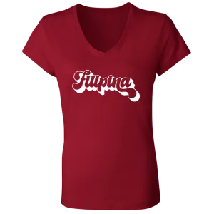 Filipina Chunky Ladies' Jersey V-Neck T-Shirt