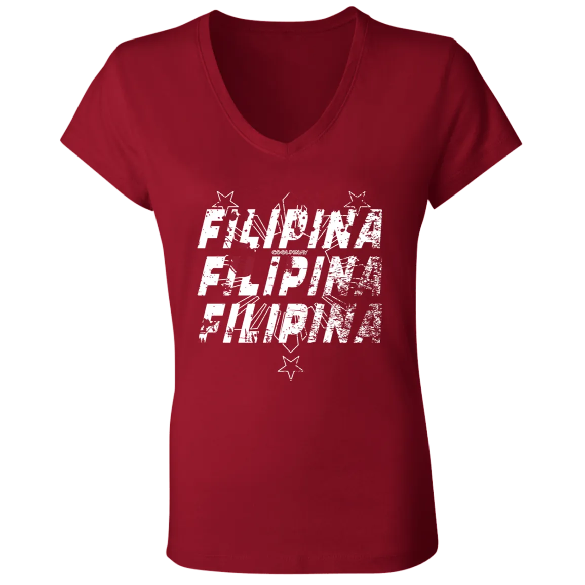 Filipina Filipina Filipina Ladies' Jersey V-Neck T-Shirt