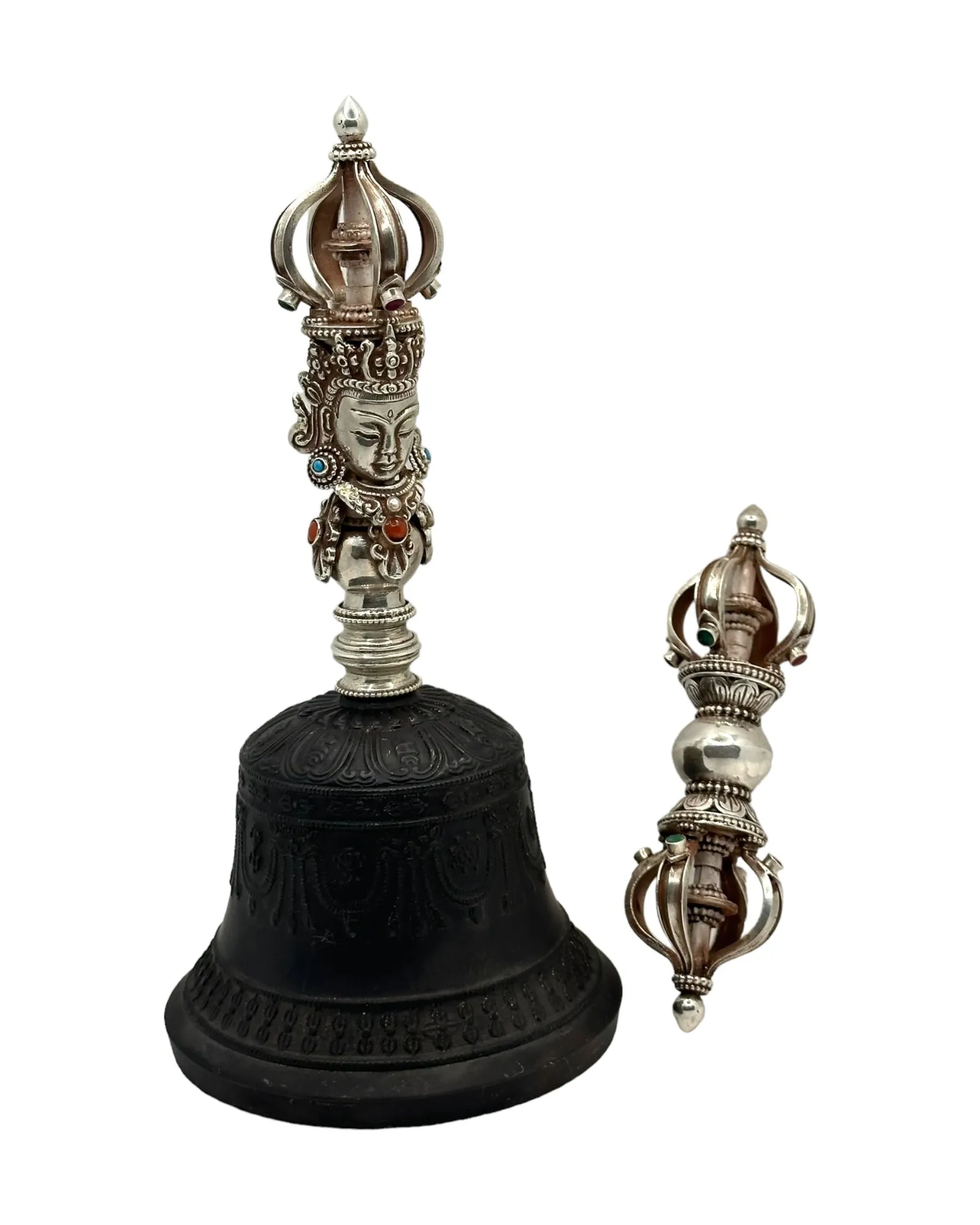 Five Prone Silver Bell and Vajra