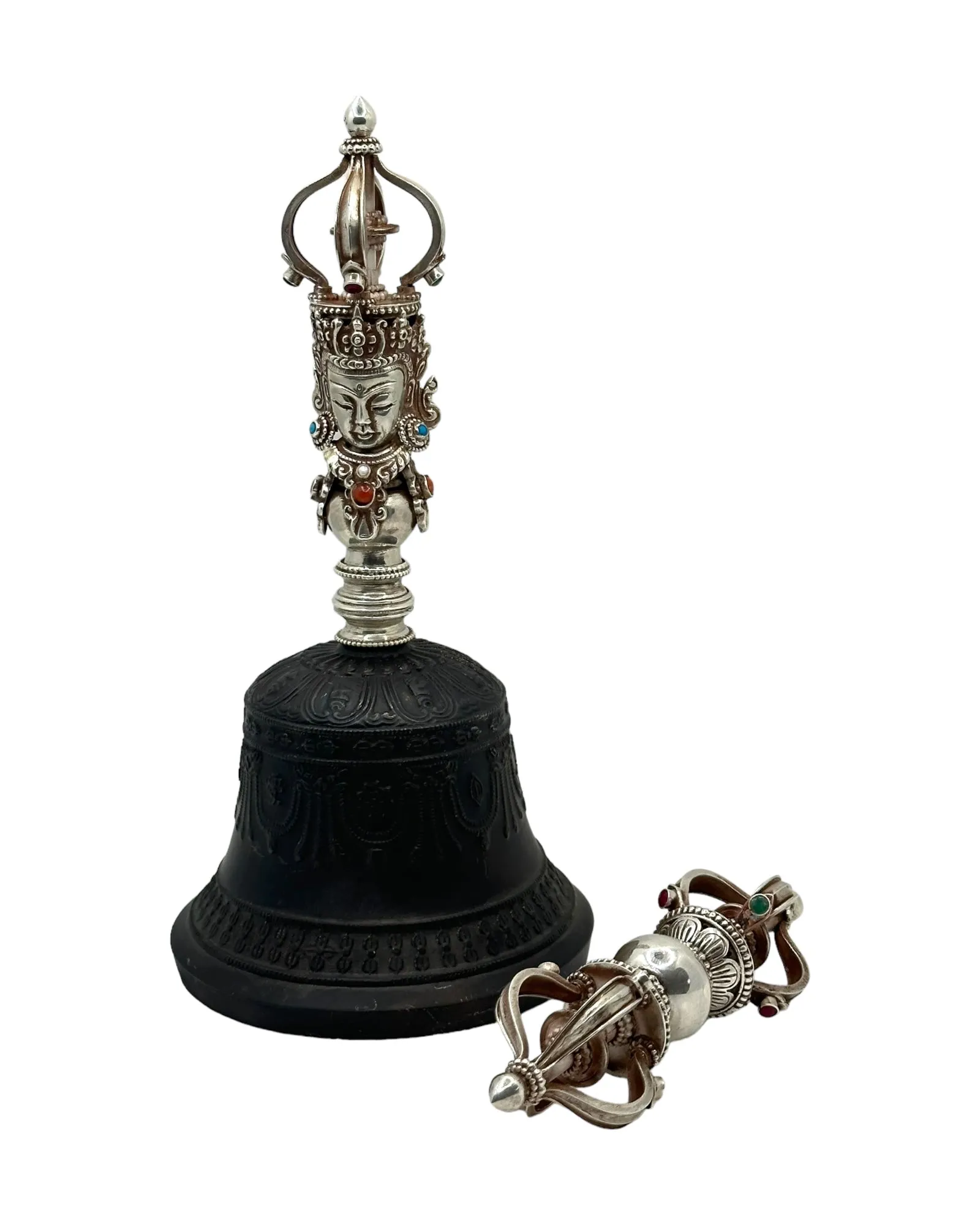 Five Prone Silver Bell and Vajra