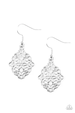 Flirty Florals Silver Earring