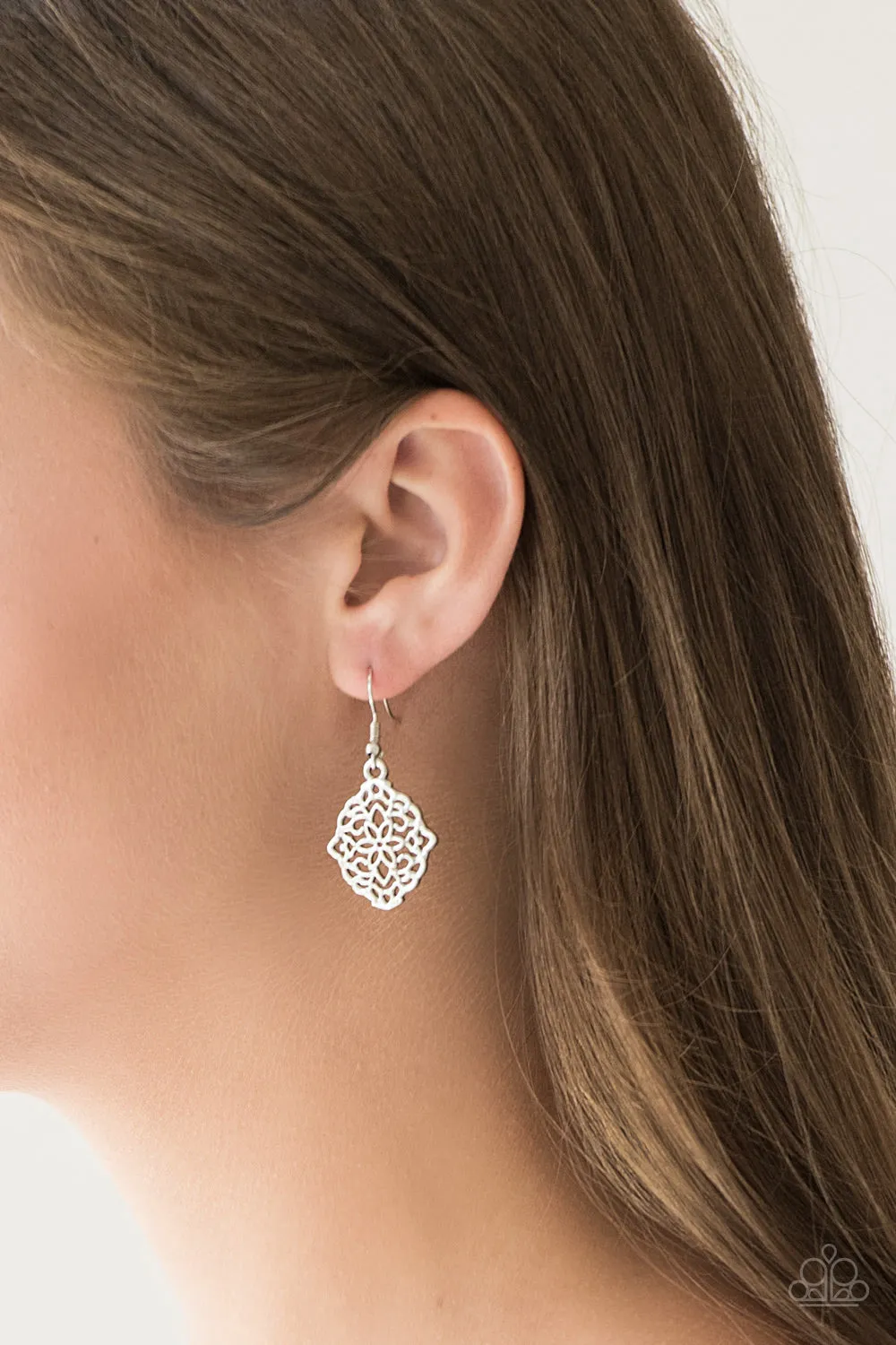 Flirty Florals Silver Earring