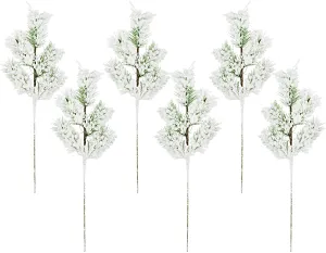 Flocked Evergreen Greenery Picks (Case of 60)