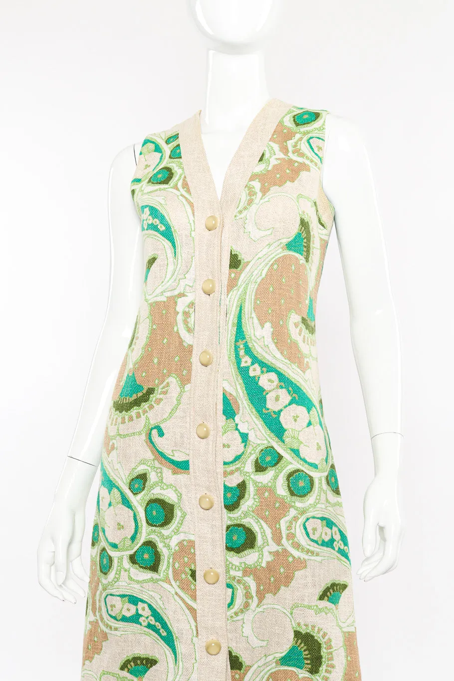 Floral Linen Duster Vest & Pant Set