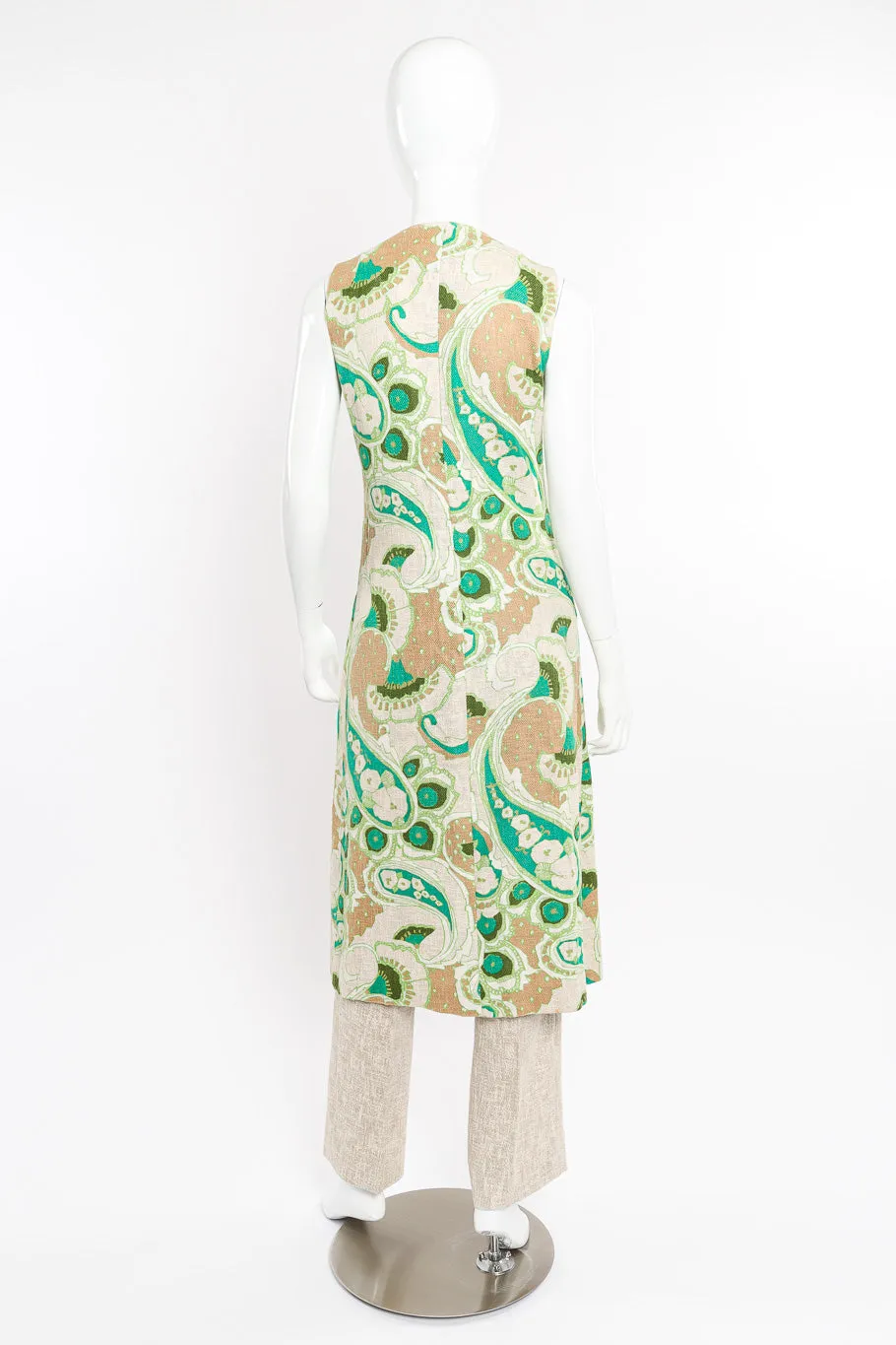 Floral Linen Duster Vest & Pant Set
