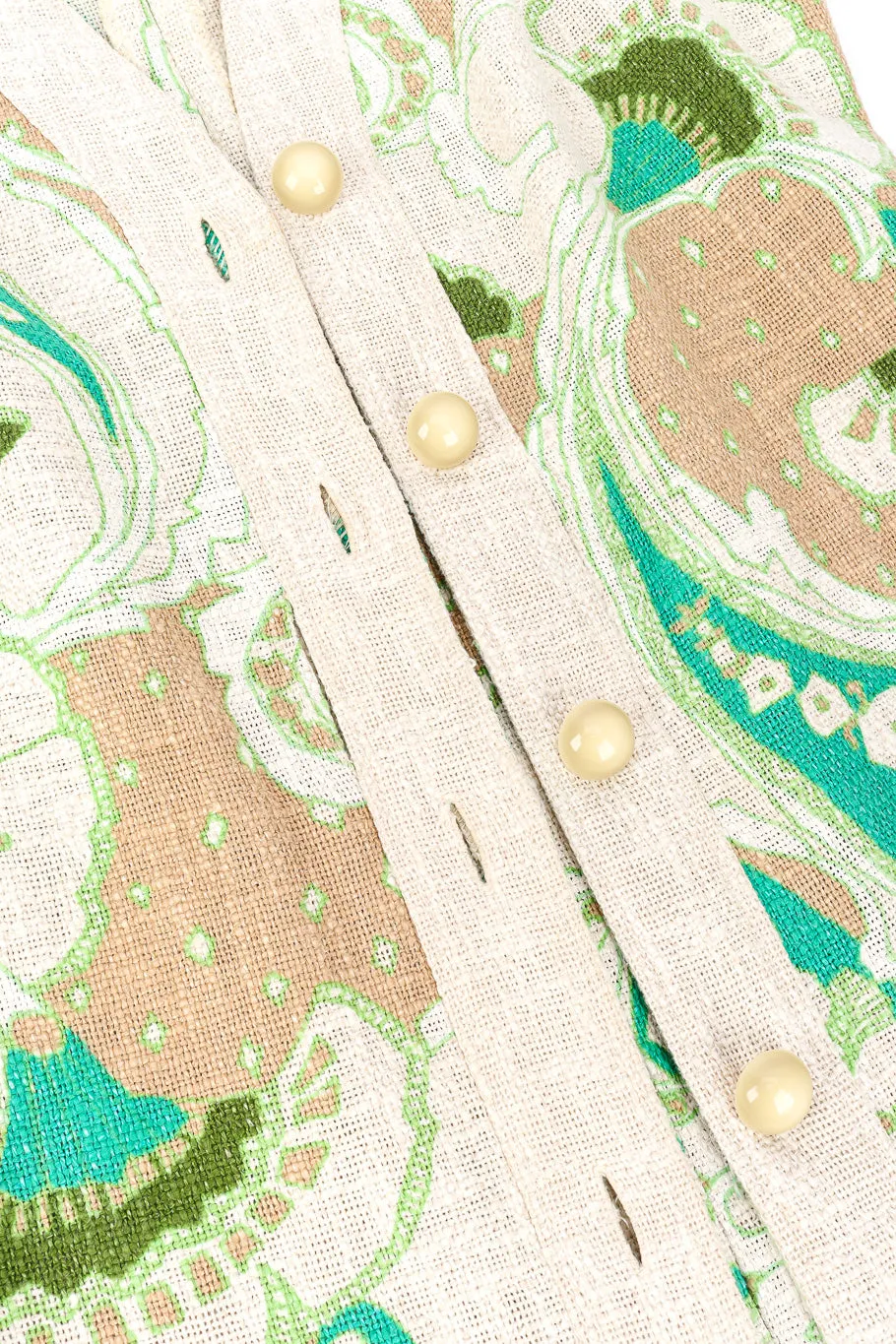 Floral Linen Duster Vest & Pant Set