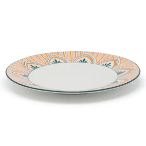 FLORAL MM KORI JHALLAR CERAMIC DINNER PLATE (27×2.5 CM)