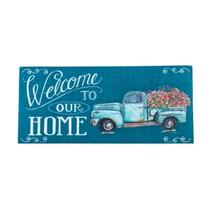 Floral Truck Welcome Sassafras Switch Mat