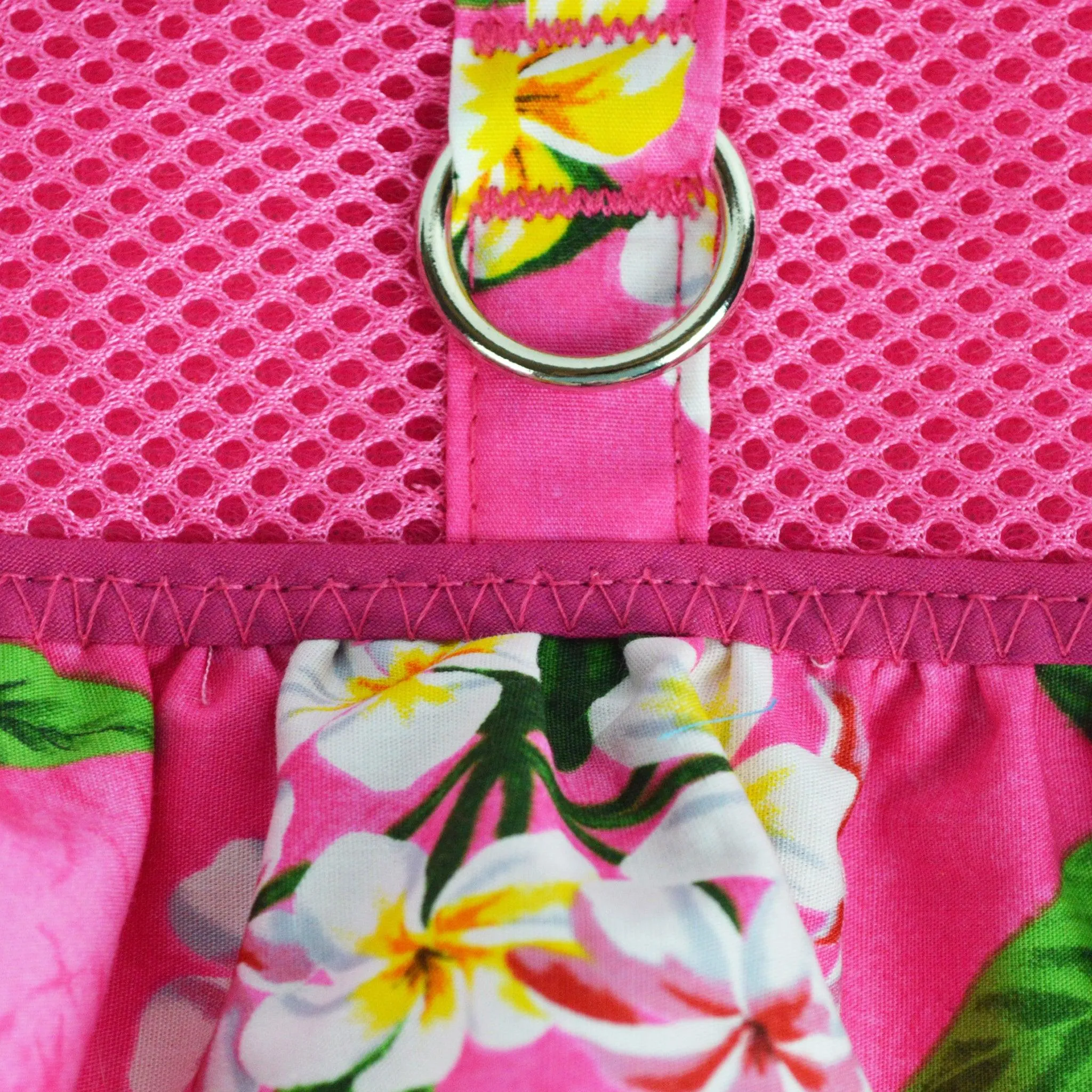 Fuchsia Hawaiian Ruffled Dog Harness
