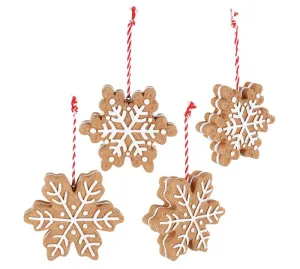 GINGERBREAD SNOWFLAKE ORNAMENTS