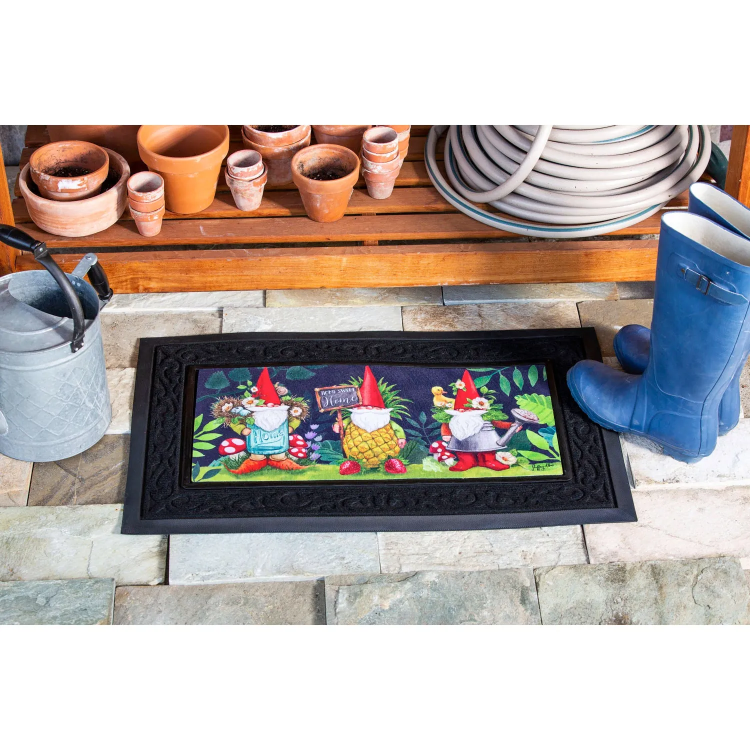 Gnomes in the Garden Sassafras Switch Mat