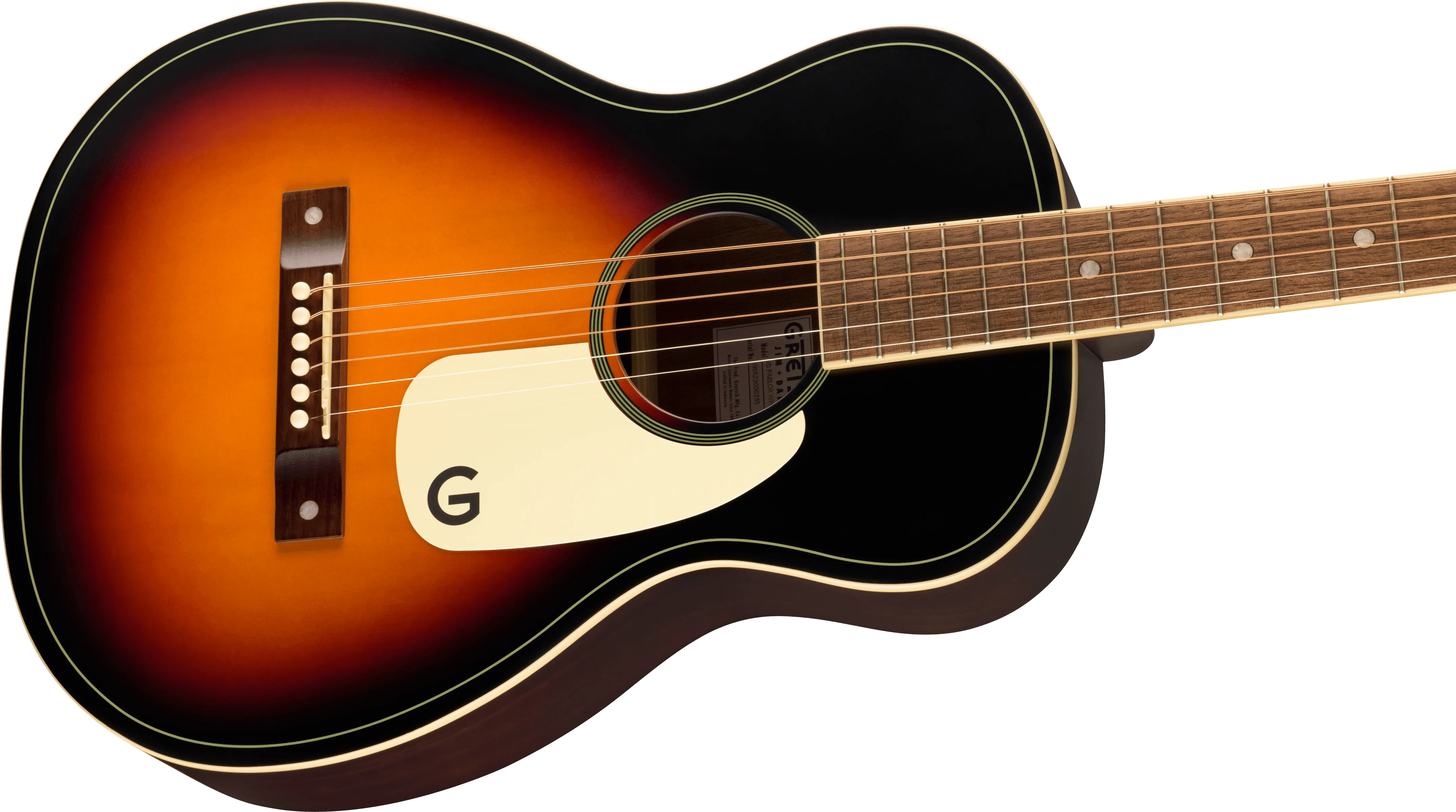 Gretsch G9500 Jim Dandy™, Walnut Fingerboard, White Pickguard, Rex Burst