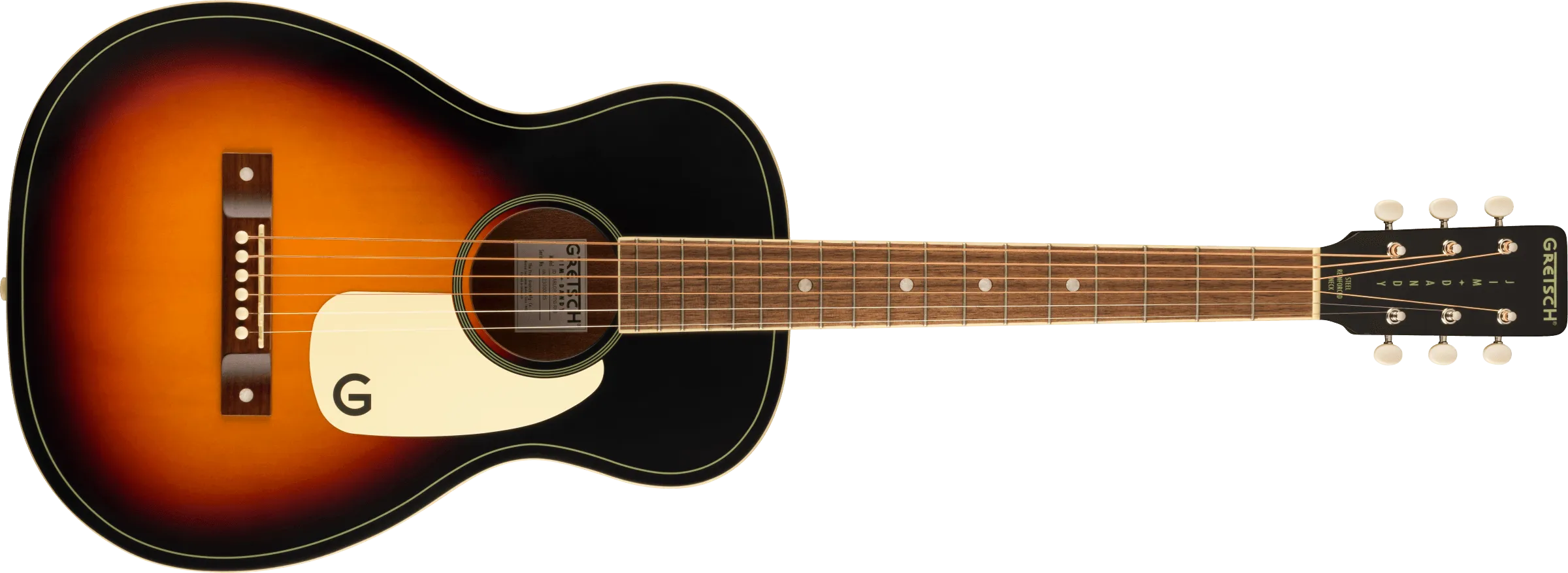 Gretsch G9500 Jim Dandy™, Walnut Fingerboard, White Pickguard, Rex Burst