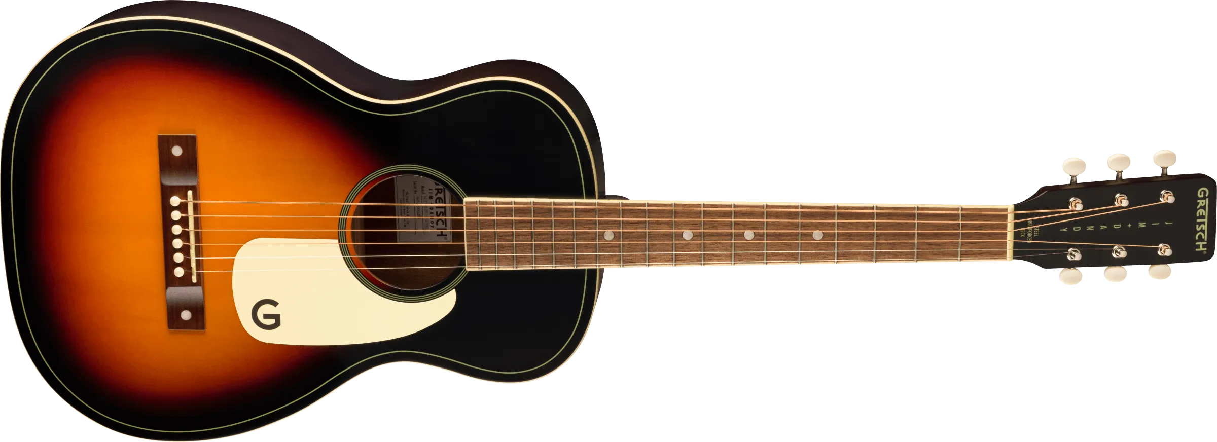 Gretsch G9500 Jim Dandy™, Walnut Fingerboard, White Pickguard, Rex Burst