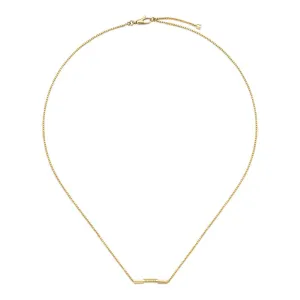Gucci 18K Yellow Gold Link To Love Bar Necklace