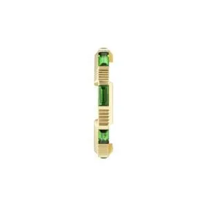 Gucci 18K Yellow Gold Link to Love Green Tourmaline Band Size 6