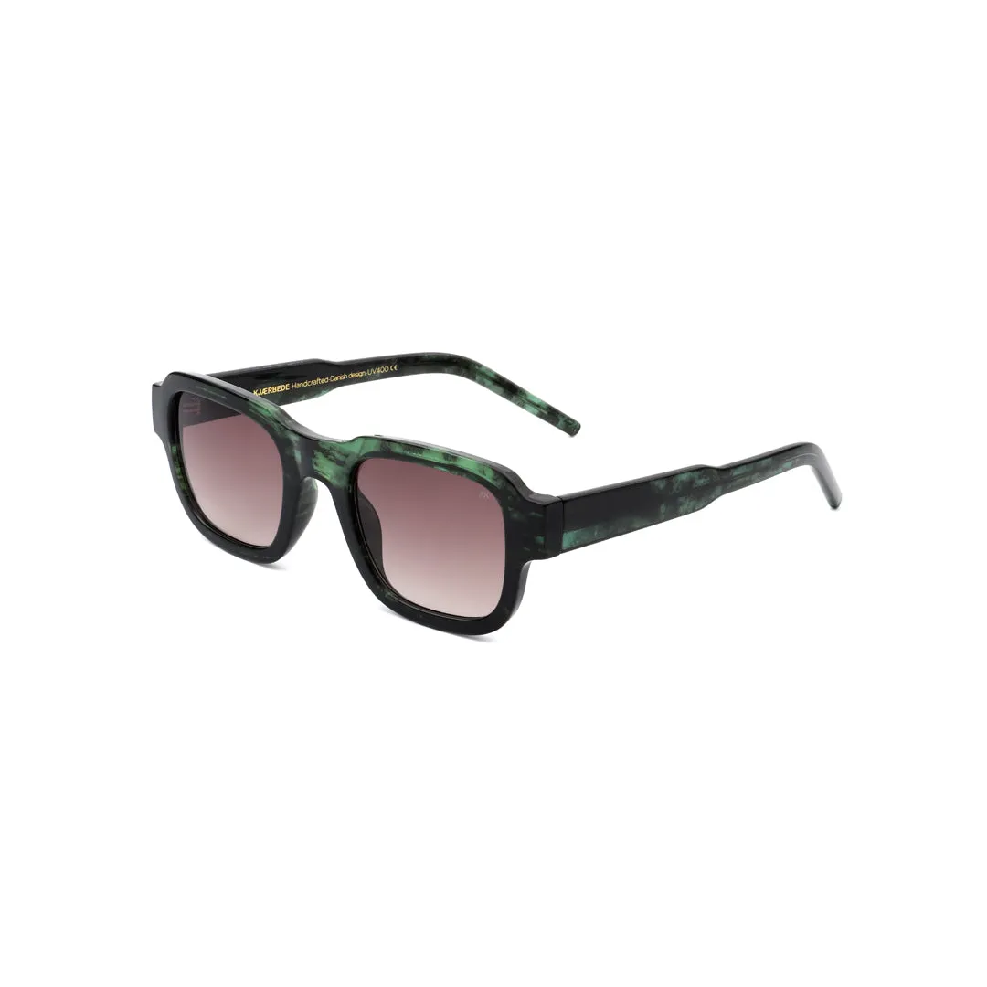 Halo Sunglasses - Green Marble Transparent