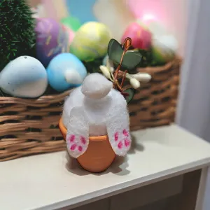 Handmade Bunny in a Flowerpot Easter Decoration