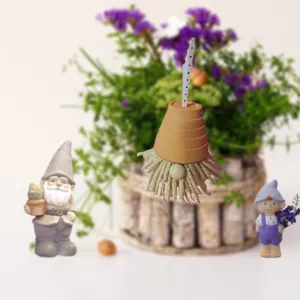 Handmade Clay Pot Gnome Spring Decoration