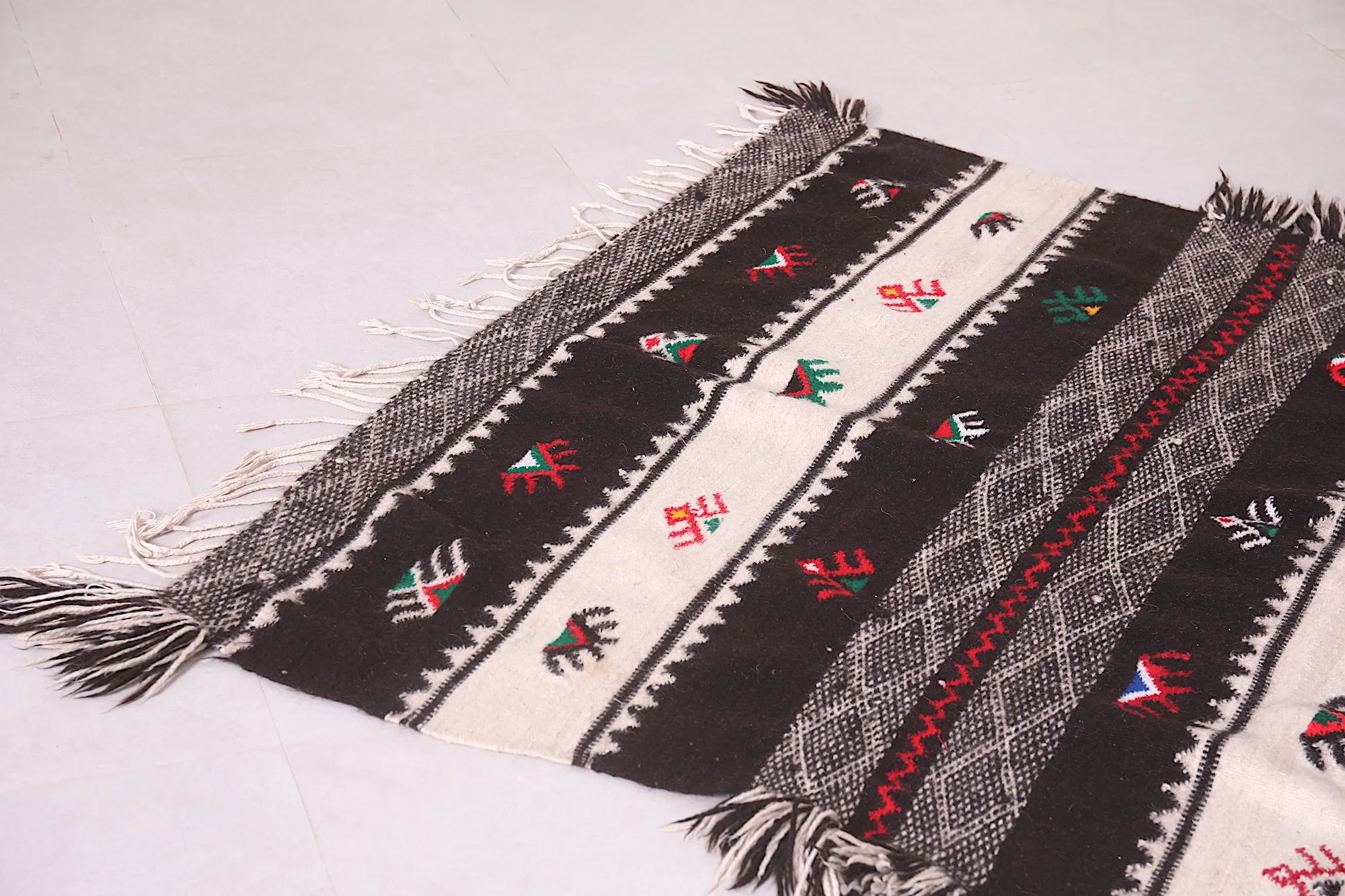 Handwoven Kilim 4.4 x 4.6 Feet – Traditional Berber Rug