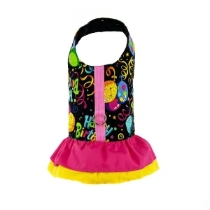 Happy Birthday Ruffled Dog Vest Harness