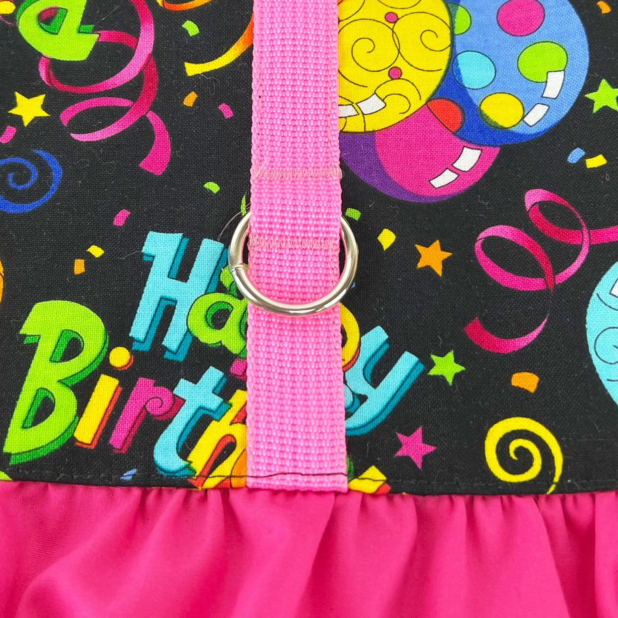 Happy Birthday Ruffled Dog Vest Harness