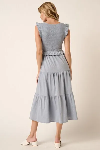 Hazel Blues® |  Mittoshop Smocked Ruffled Tiered Midi Dress