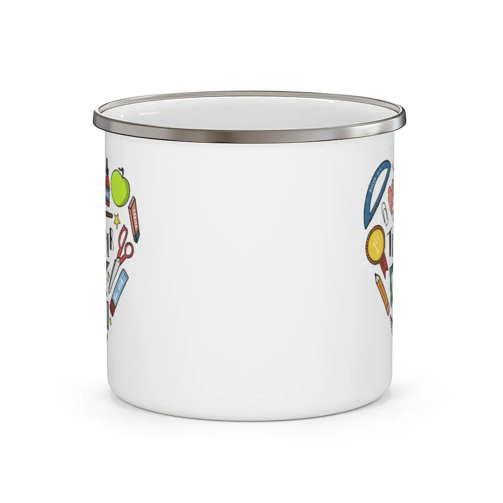 Heart Collage Enamel Mug