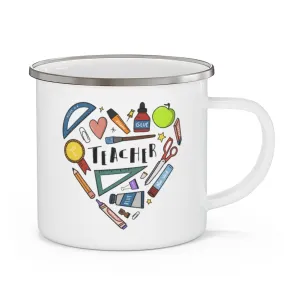 Heart Collage Enamel Mug