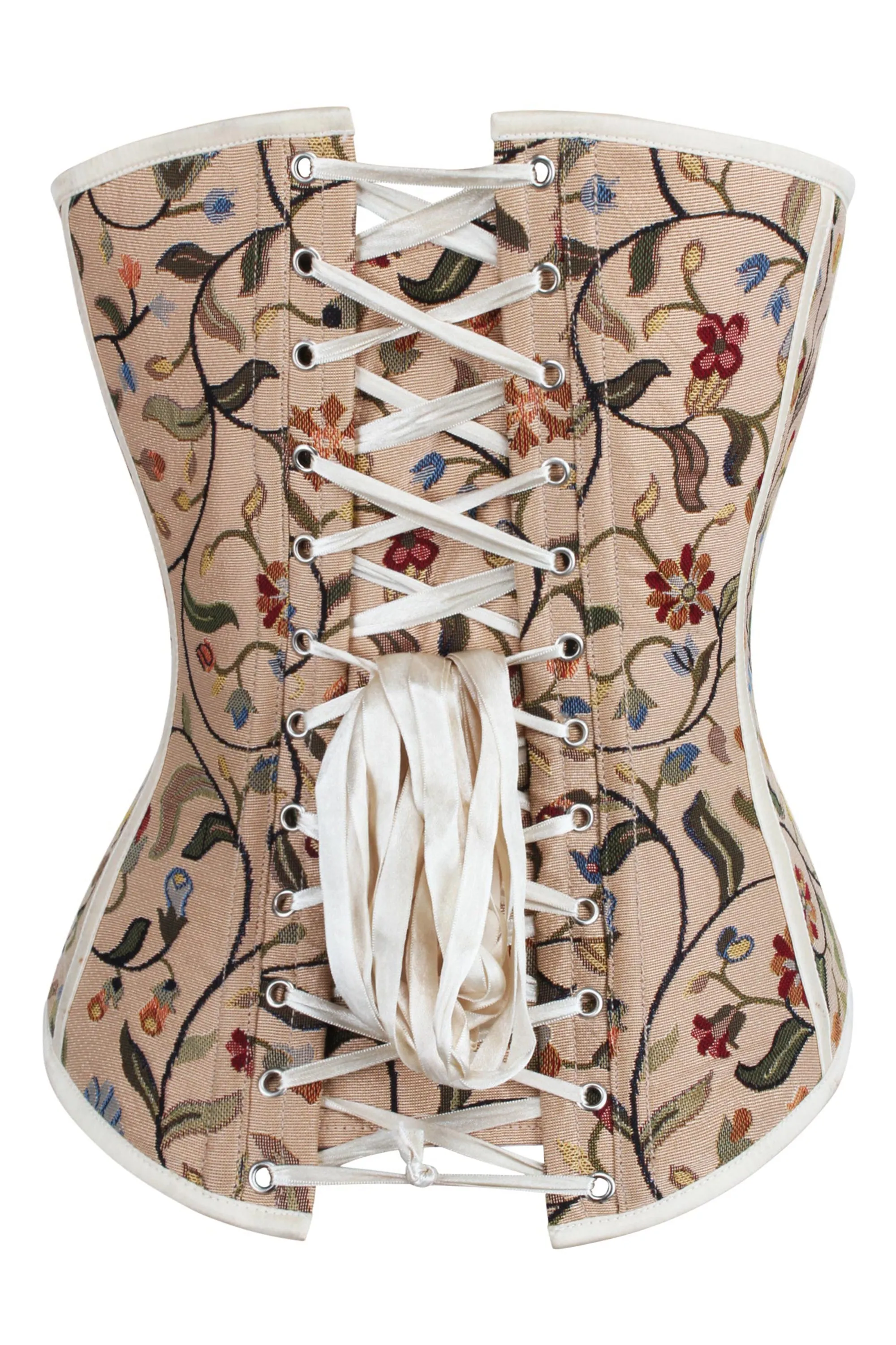 Historically Inspired Floral Print Overbust Corset