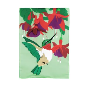 Hummingbird and Fuchsia Garden Applique Flag,169130