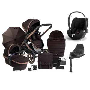 ICANDY Peach 7 Complete Travel System with Cybex Cloud T i-Size Plus - Pecan (Special Edition)