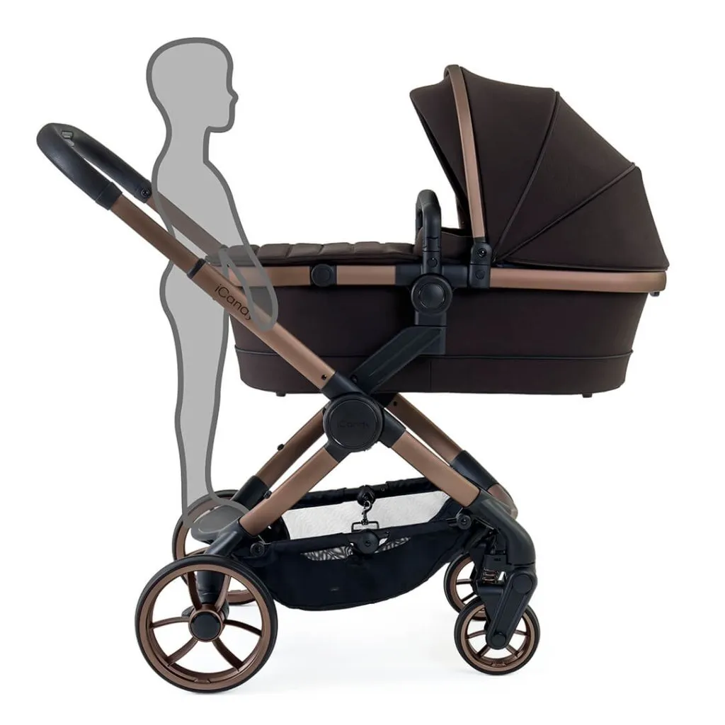 ICANDY Peach 7 Complete Travel System with Cybex Cloud T i-Size Plus - Pecan (Special Edition)