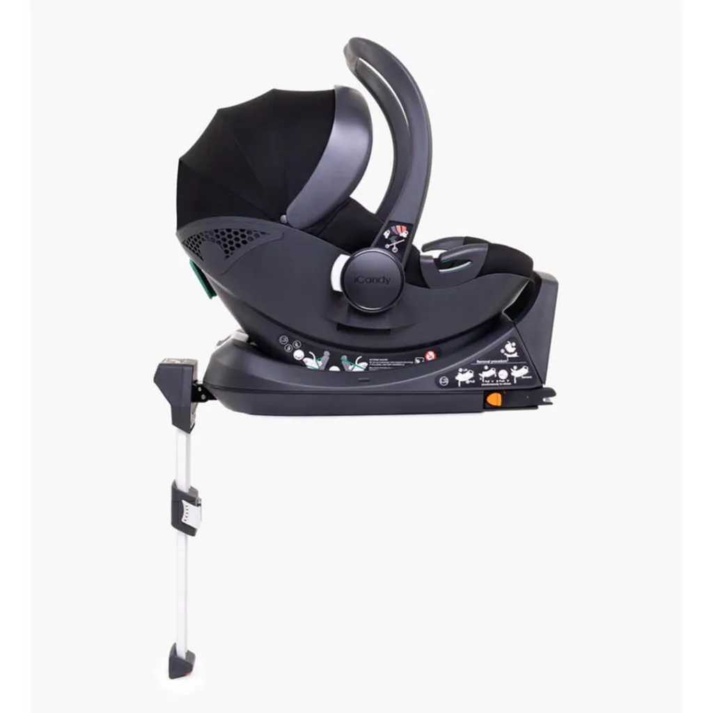 ICANDY Peach 7 Designer Collection Cerium Complete Bundle with COCOON Car Seat and Base - Black