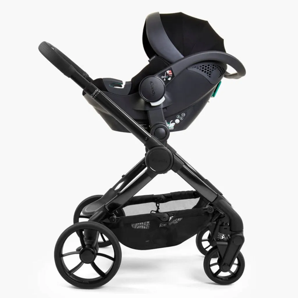 ICANDY Peach 7 Designer Collection Cerium Complete Bundle with COCOON Car Seat and Base - Black
