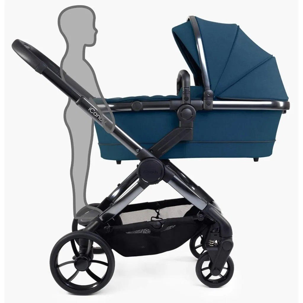 ICANDY Peach 7 Double Pushchair and Carrycot Combo Set - Cobalt