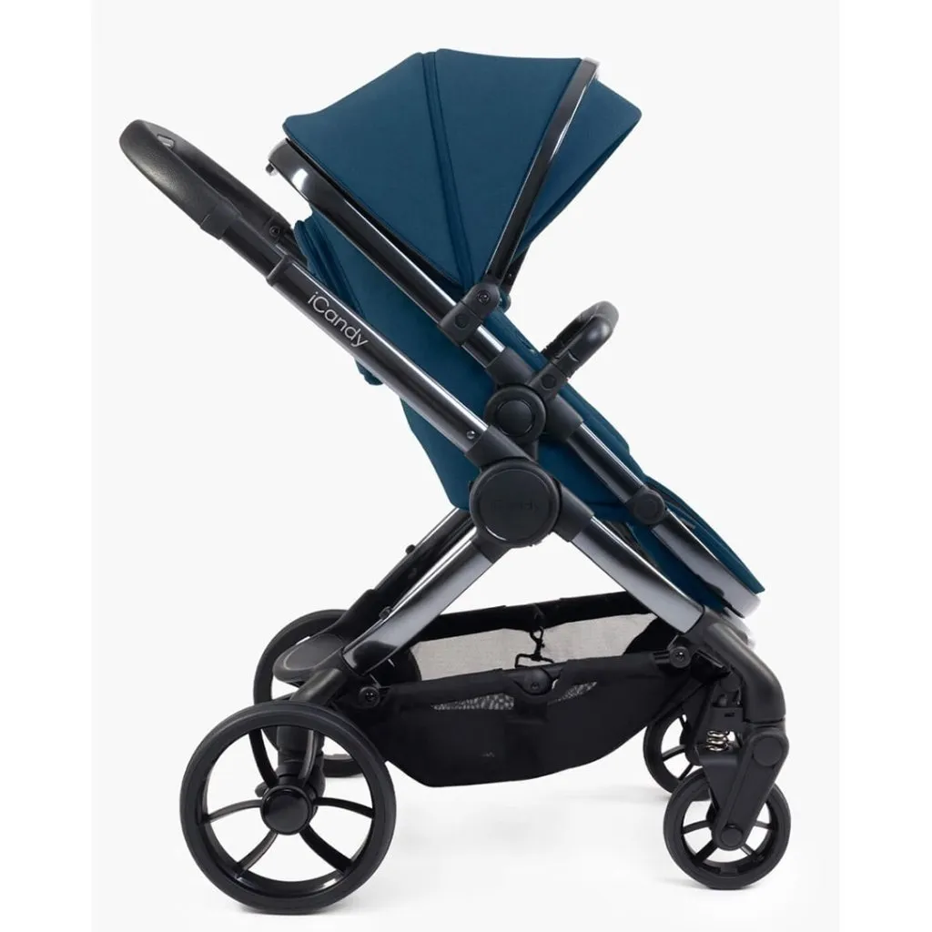 ICANDY Peach 7 Double Pushchair and Carrycot Combo Set - Cobalt