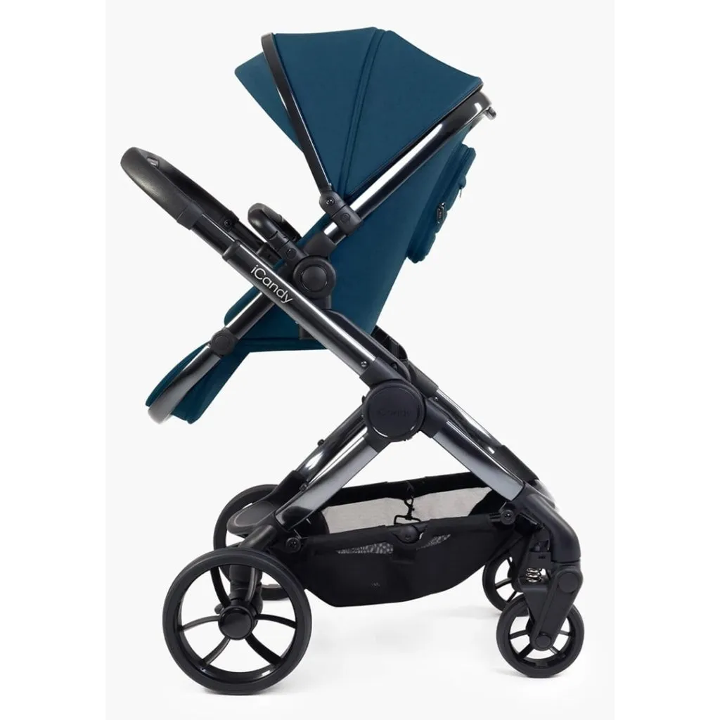 ICANDY Peach 7 Double Pushchair and Carrycot Combo Set - Cobalt