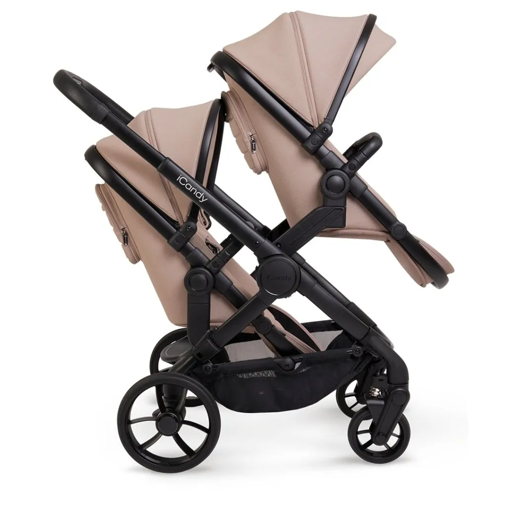 ICANDY Peach 7 Double Pushchair and Carrycot Combo Set - Cookie