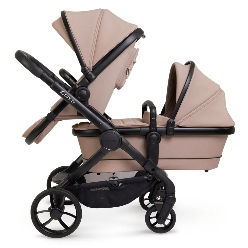ICANDY Peach 7 Double Pushchair and Carrycot Combo Set - Cookie